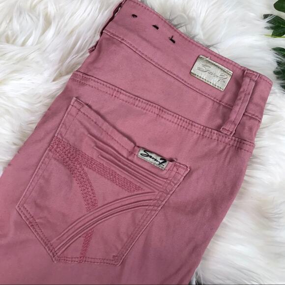Seven7 Mauve High Rise Skinny Skin Fit Denim Jeans Size 4 - Picture 3 of 8